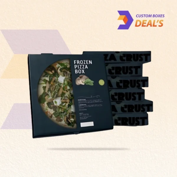 F-flute corrugated pizza box with transparent window for display