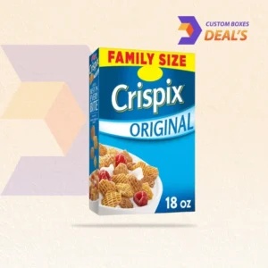 Custom blue cereal boxes with modern design