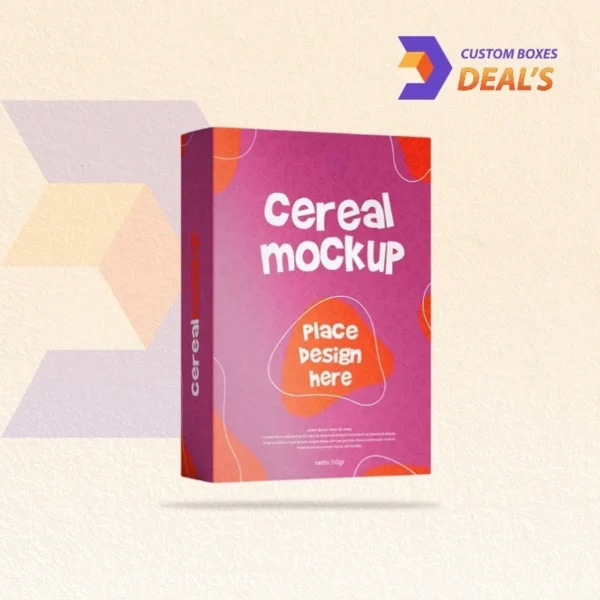 Plain cardboard cereal boxes ready for custom printing