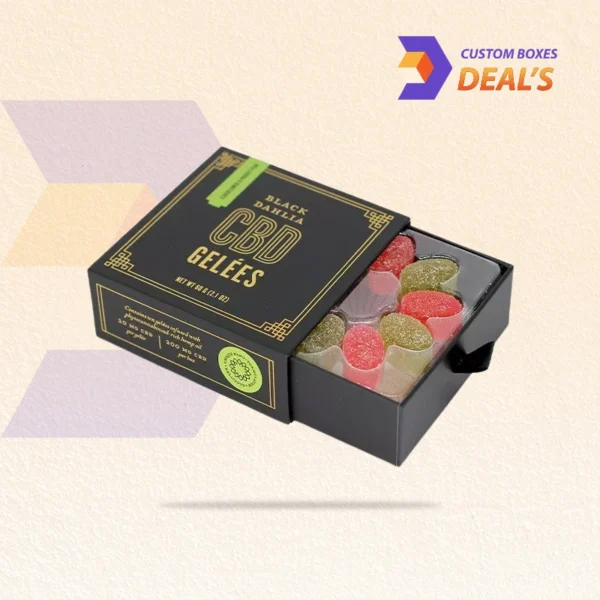 Stylish Custom CBD Candy Boxes with logo printing