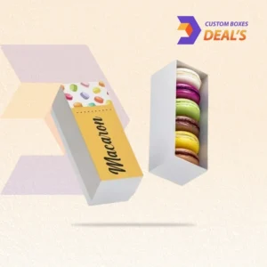 Custom French macaron box with elegant design