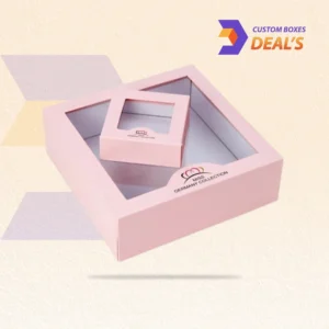Custom gift box with clear window