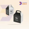 Custom printed black gable boxes with logo design