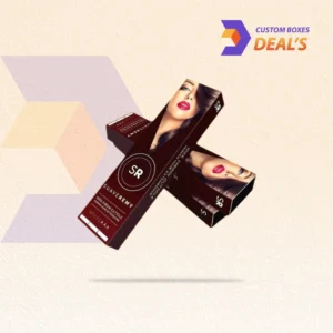 Printed tuck packaging for hair extensions with logo