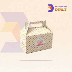 Decorative gable cake boxes with custom logo