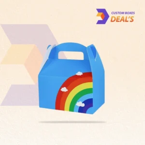 Durable blue gable boxes for bakery and takeaway packaging