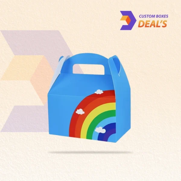 Durable blue gable boxes for bakery and takeaway packaging