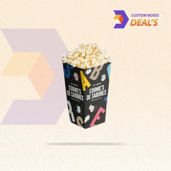 Durable customized popcorn boxes for cinemas, fairs, and festivals
