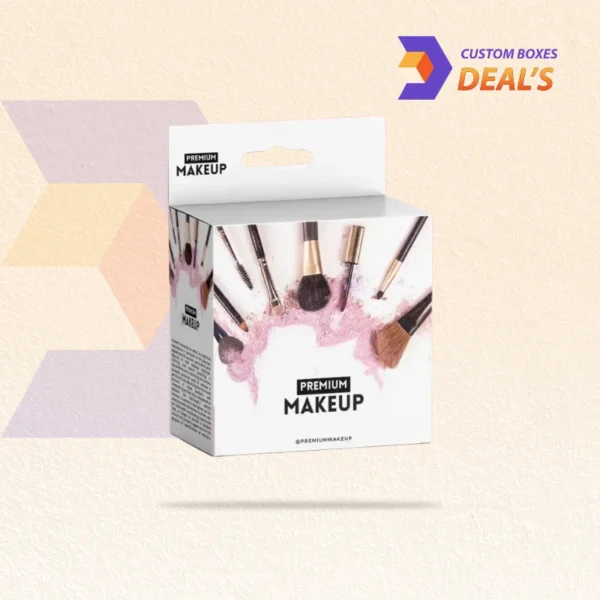 Elegant custom makeup boxes with logo for cosmetics packaging