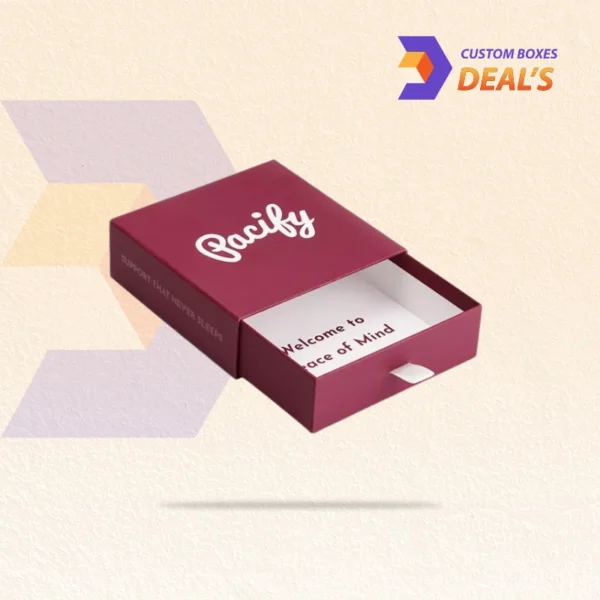 Elegant custom printed rigid slide boxes for retail products