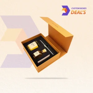 Luxury candle packaging with protective inserts