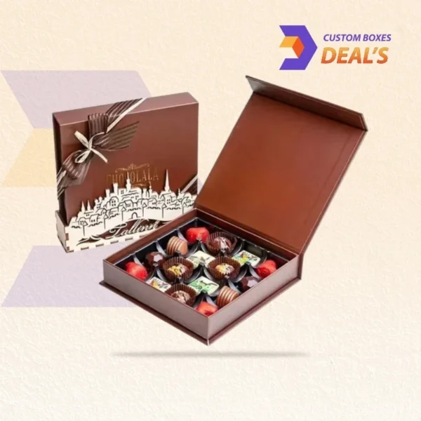 Luxury printed chocolate gift boxes with custom patterns