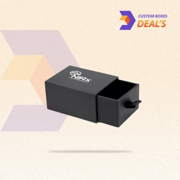 Luxury rigid slide packaging boxes with logo printing