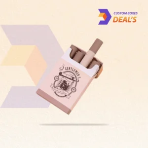 Printed cardboard cigarette packaging with branding