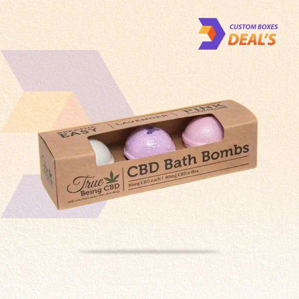 Printed CBD bath bomb gift boxes bulk order