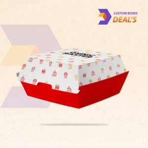 Printed custom clamshell food boxes with brand logo