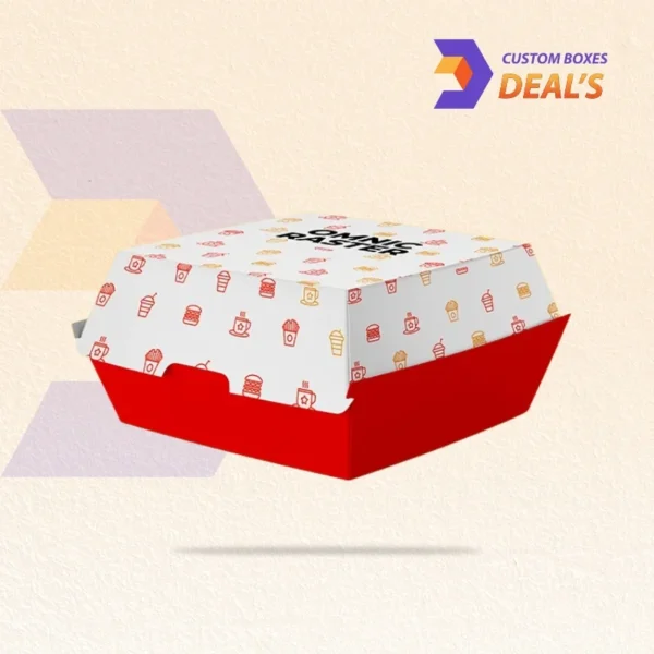 Printed custom clamshell food boxes with brand logo