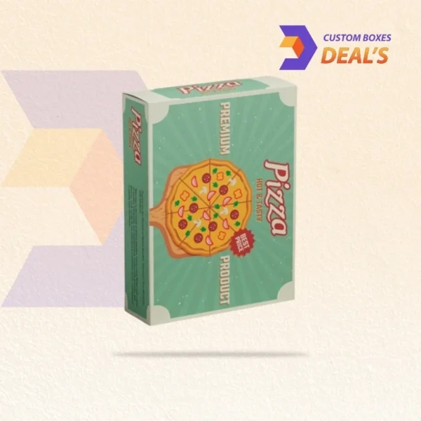 Printed custom frozen pizza box with brand label and product details