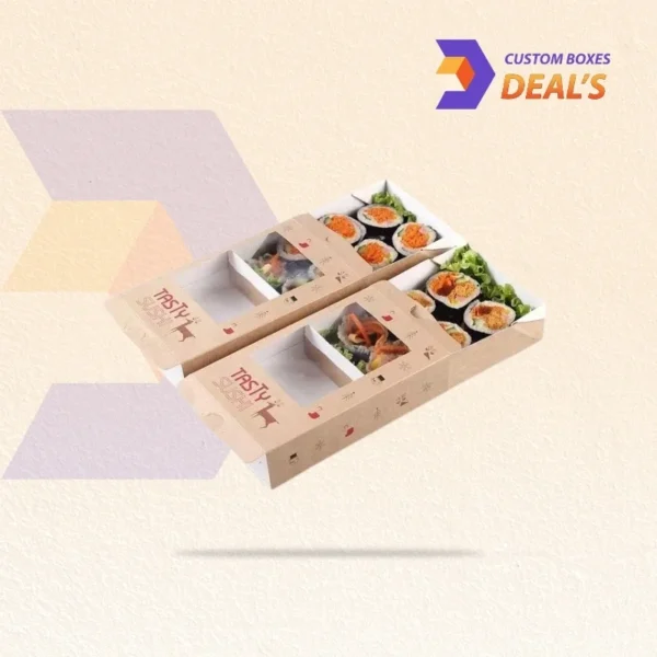 Recyclable custom design kraft food packaging boxes for restaurants