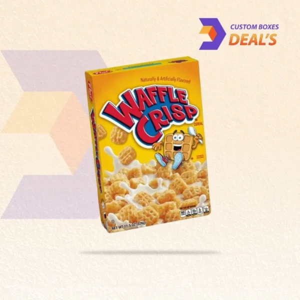 Vintage 90s cereal box with bright cartoon mascot design