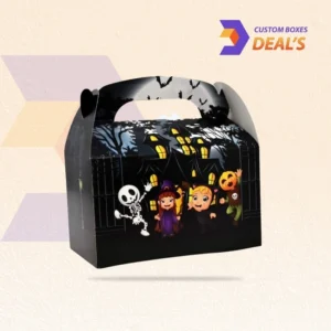Custom Halloween bakery packaging for cakes and cookies