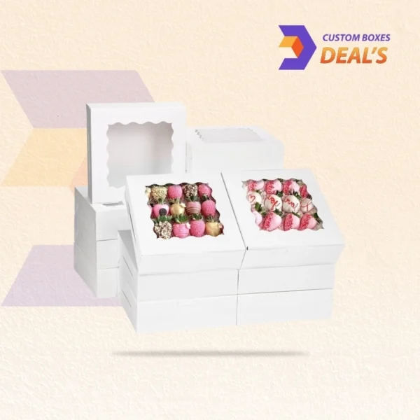 White Bakery Boxes with Window