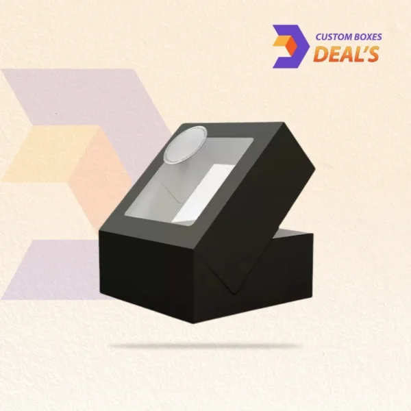 bakery cake box with PVC window used for dessert display shelf