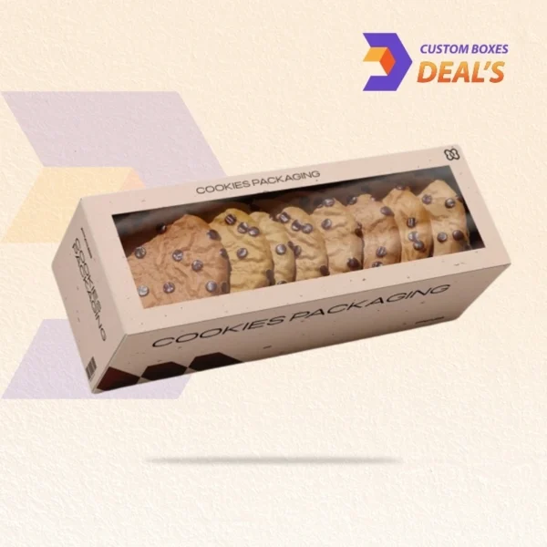 cookie gift packaging box with see-through window top