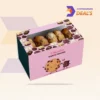 cake packaging box with inside divider insert for secure placement