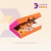 pink donut packaging box used in cafes and coffee shops