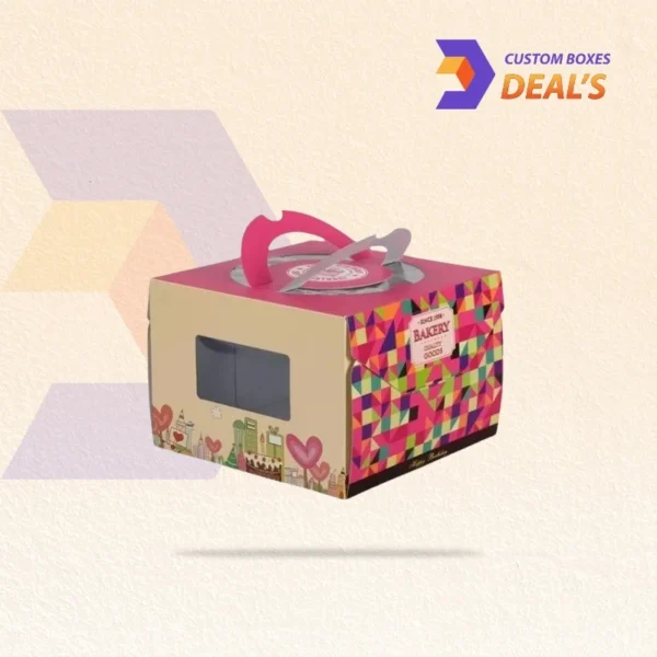 premium cake storage and packaging box with see-through window