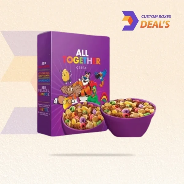 humorous cereal box packaging with silly cartoon characters