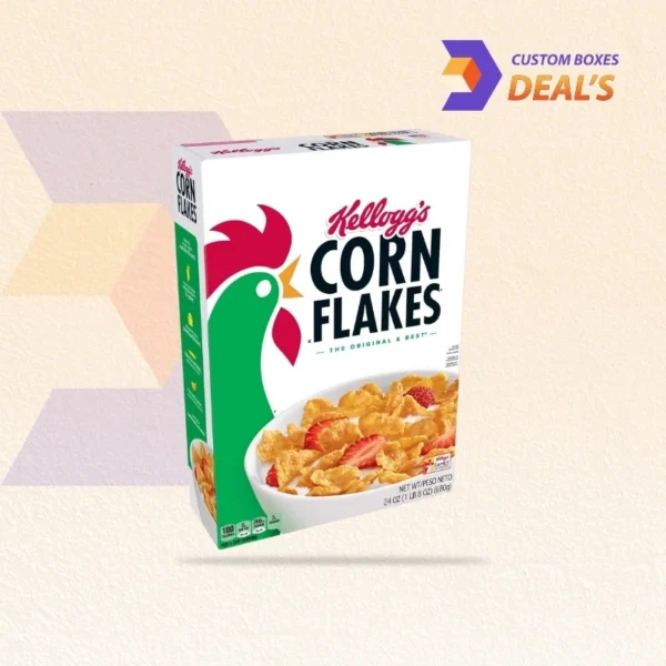 traditional corn flakes cereal packaging