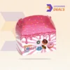 custom pink donut box packaging with printed bakery logo