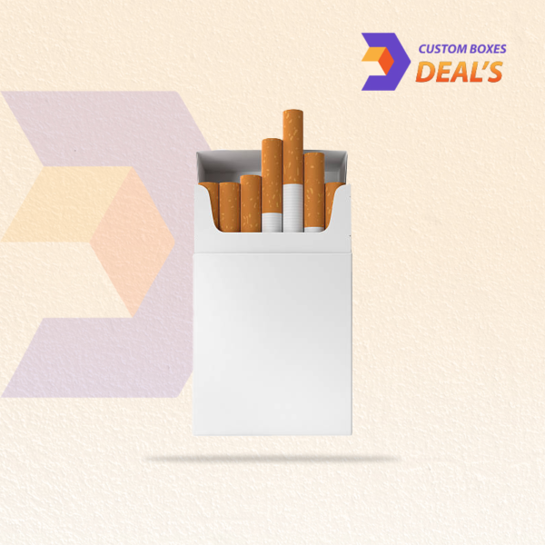 close-up of blank cigarette box material and structure