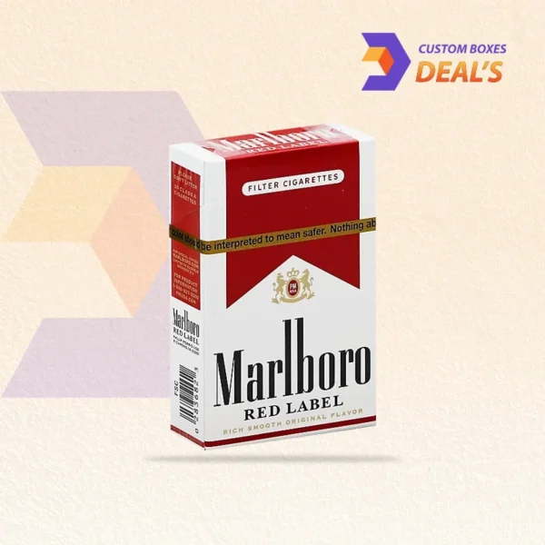 custom printed red cigarette boxes for retail products