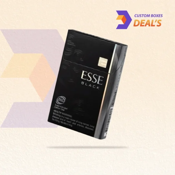 glossy black cigarette boxes designed for modern branding