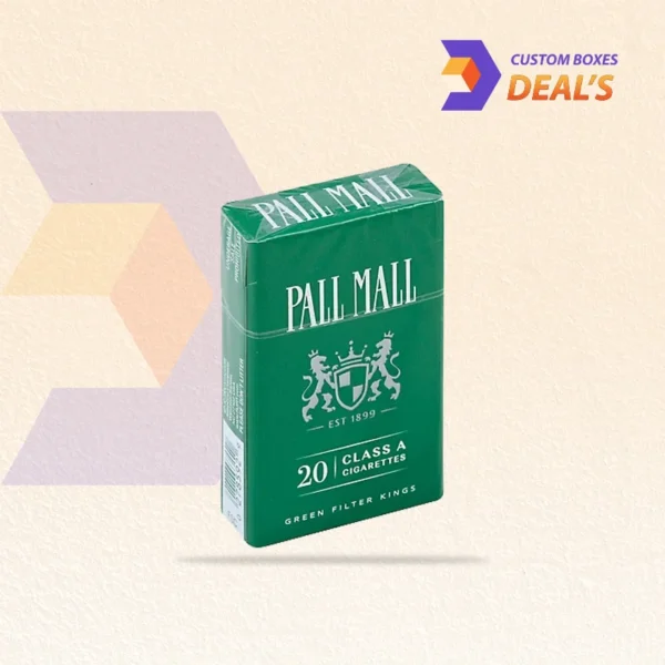 green cigarette box packaging with clean and modern finish