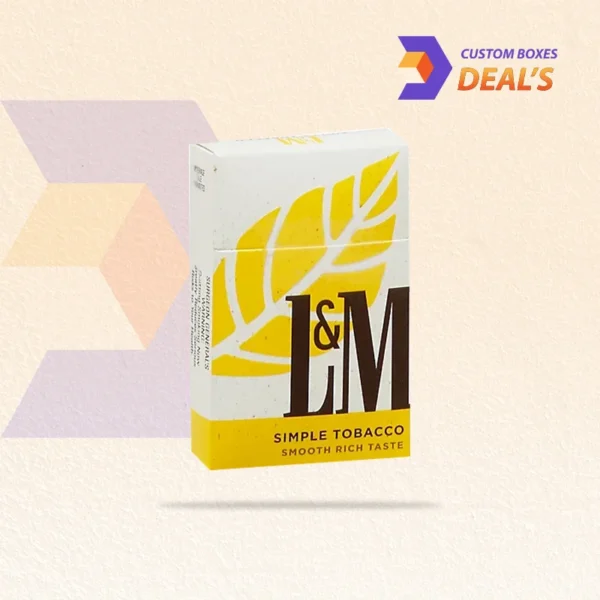 matte finish yellow cigarette box with premium design