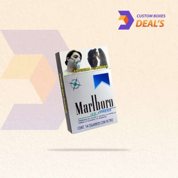 close-up of mexican cigarette box front panel and artwork