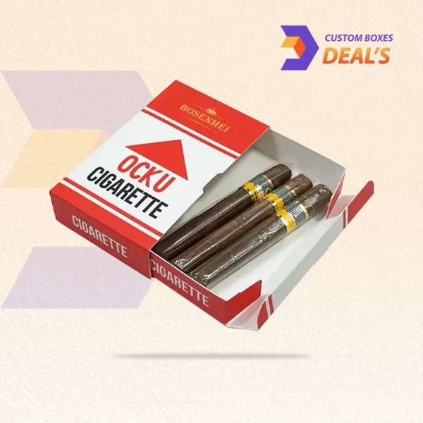 Close-up of premium small cigarette box showing detailed finish for USA market