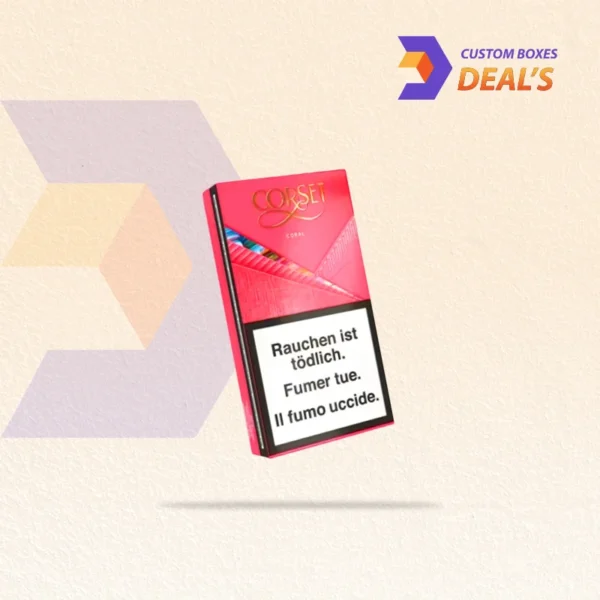 stacked pink cigarette boxes ready for wholesale supply