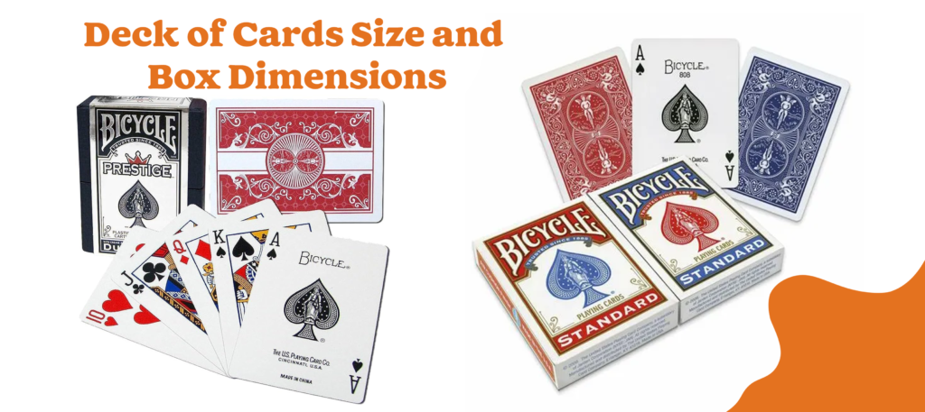 Deck of Cards Size and Box Dimensions