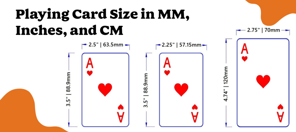 Playing Card Size in MM, Inches, and CM