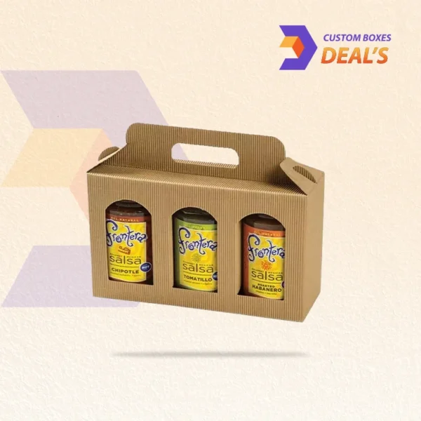 kraft gable packaging box featuring transparent pvc window