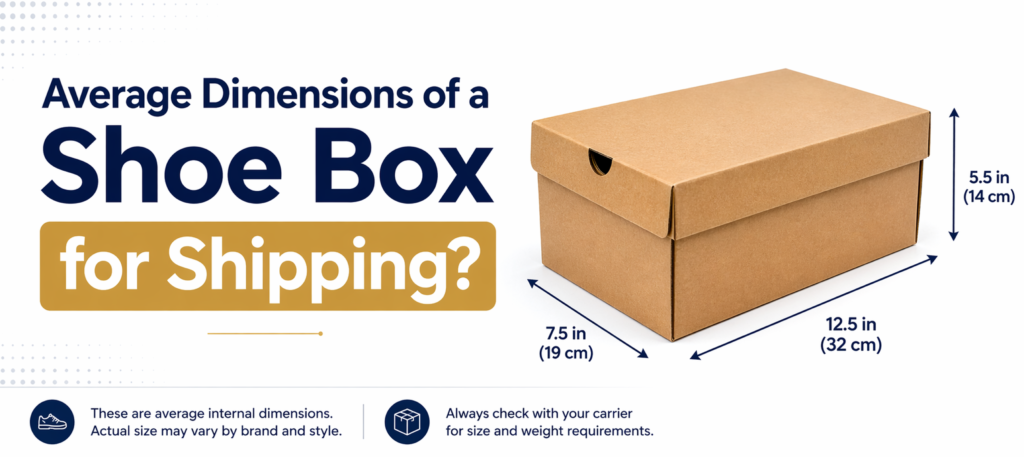 Average Dimensions of a Shoe Box shipping