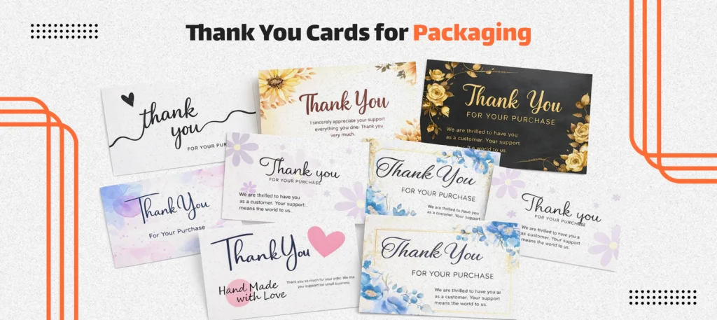 Thank You Cards for Packaging