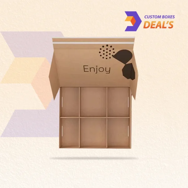 Custom cardboard boxes with dividers for safe product packaging