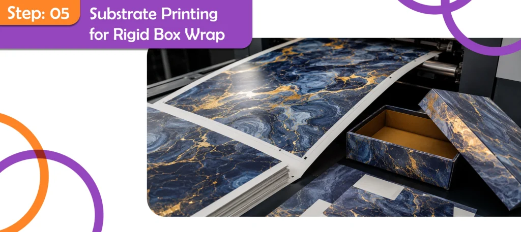 Substrate Printing for Rigid Box Wrap