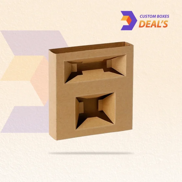 Custom kraft inserts designed to secure products inside custom packaging boxes
